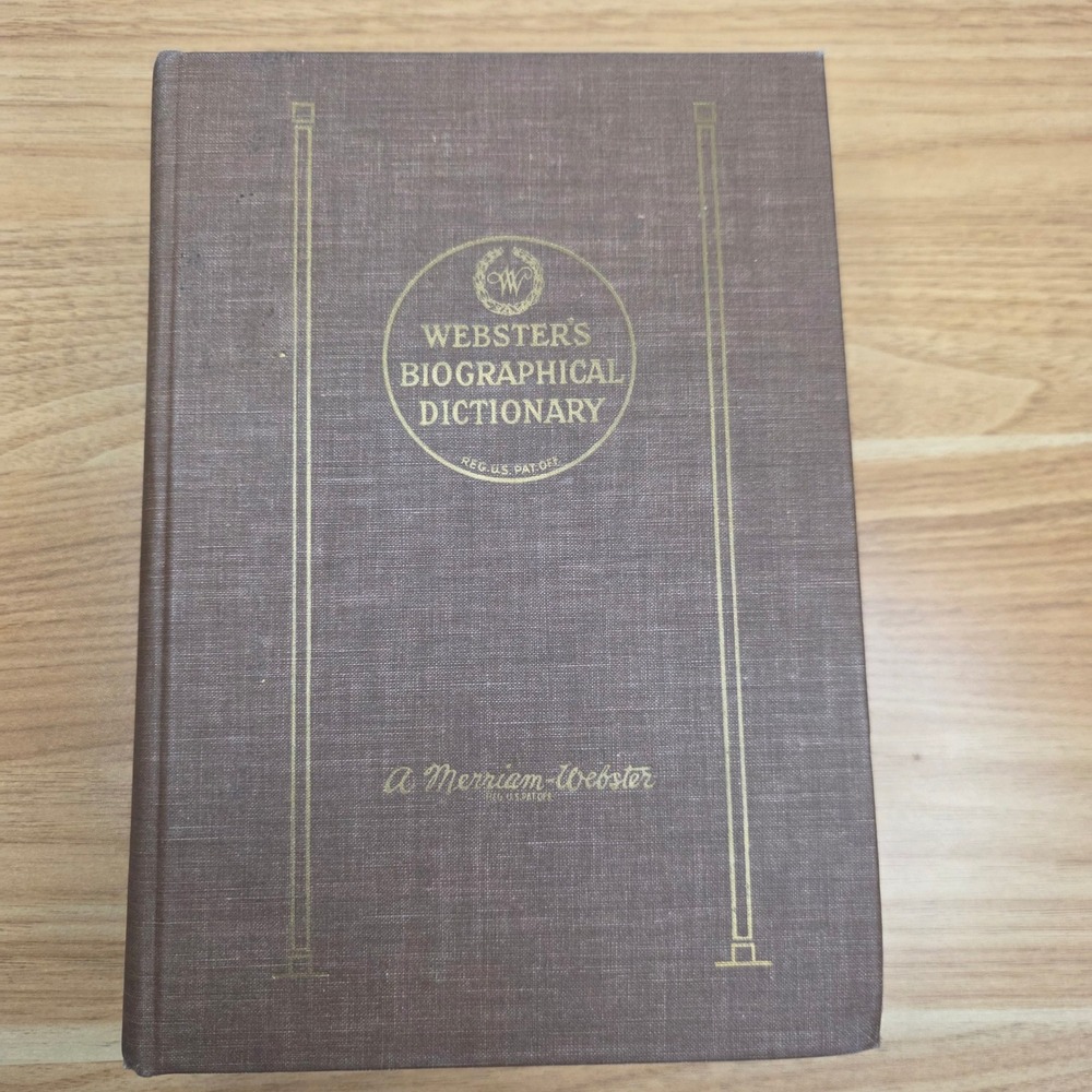 Websters Biographical‎ Dictionary First Edition 1957 Merriam Webster Hardcover